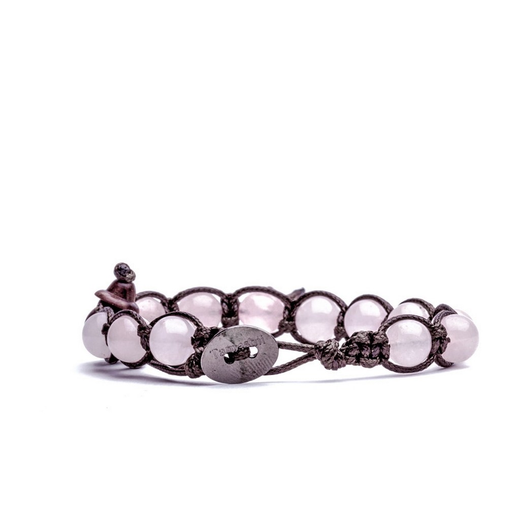 Tamashii bracciale 1 giro originale Tibetano realizzato con pietra naturale diaspro leopard skin e cordoncino marrone.Unisex.Tg unica.BHS900-293